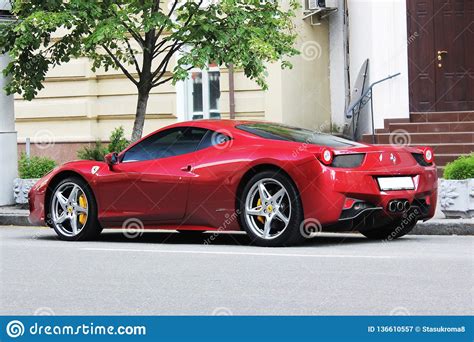 Maybe you would like to learn more about one of these? Kiev, Ukraine. June 10, 2013 Ferrari 458 Italia In The City. Red Ferrari Editorial Photography ...