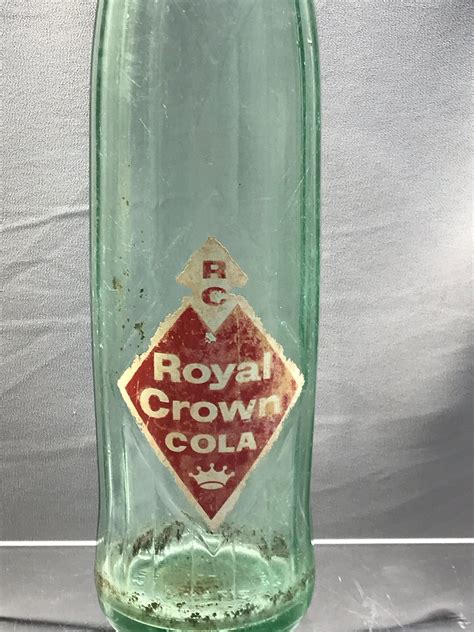 Royal Crown RC Soda Bottle Vintage Clear Light Green Glass Oz S Soda Bottle