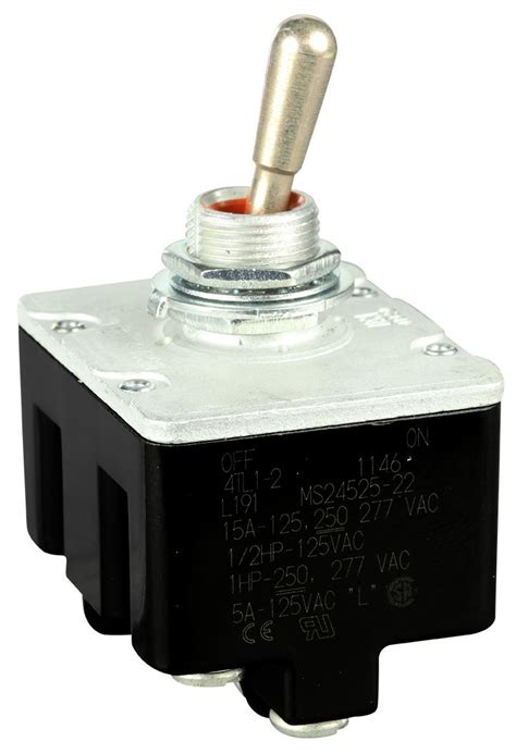 Ms24525 22 Toggle Switch 4 Pole 2 Position Screw Terminal Standard