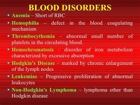 What Are Some Common Blood Disorders And Diseases Paperwingrviceweb