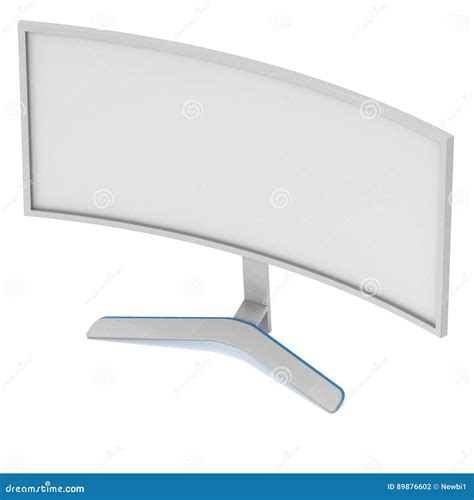 White Lcd Tv Screen Stock Illustration Illustration Of Panel 89876602