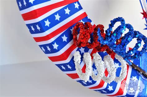 July 4th Ribbon Wreath My Suburban Kitchen