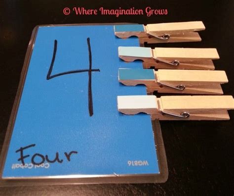 Clothespin Counting And Color Matching Activity For Toddlers Numbers