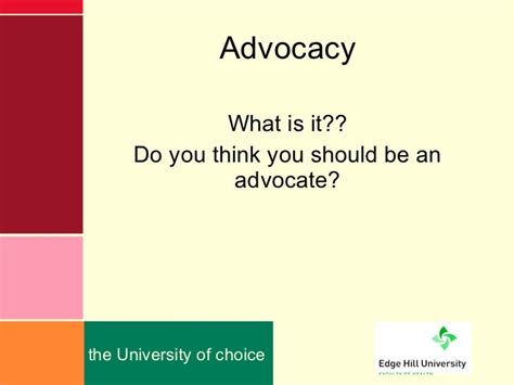 Concept Of Advocacy