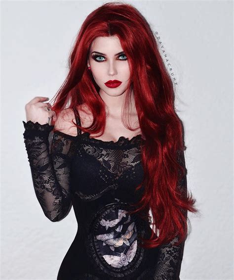 Dayana Crunk Dayanacrunk Beautiful Redhead Gothic Fashion Dark