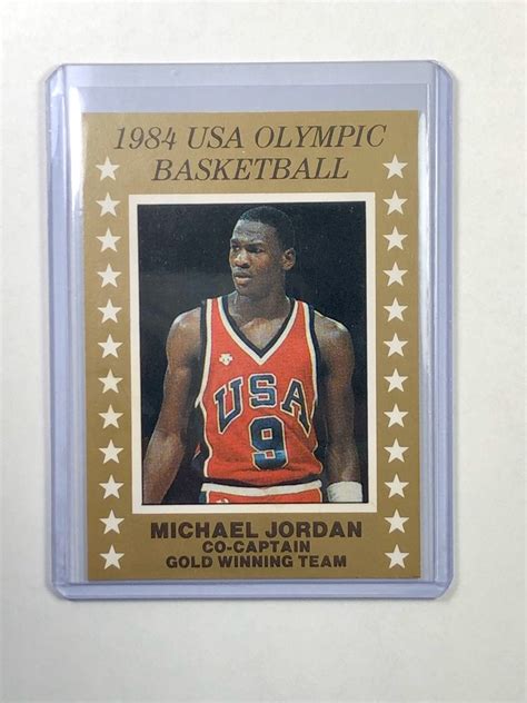Michael Jordan 1984 Usa Olympia Rookie Promo Karte Chicago Etsy