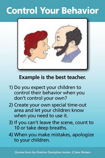 Control Your Behavior Positive Discipline