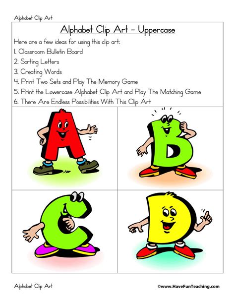Alphabet Uppercase Letters Clip Art Have Fun Teaching