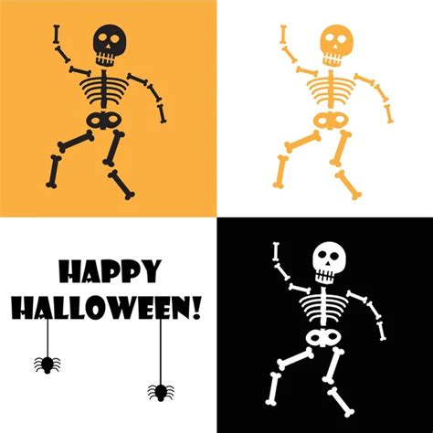 happy halloween skeletons — stock vector © keeweegirl 124792944