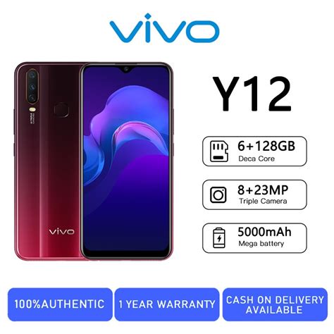 Vivo Y12 Phone 6g128g Smartphone Android Cellphone Original Dual Card