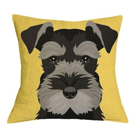 INstyle Schnauzer Puppy Face Pillow Cases Home Decor With Images
