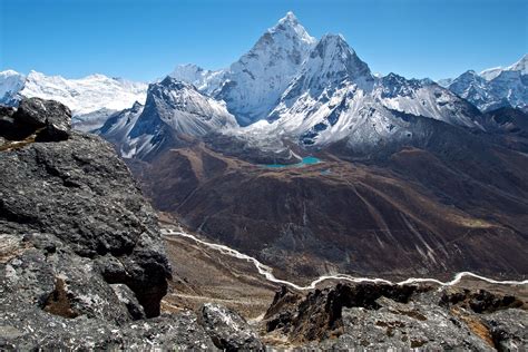 Nepal 642 Ama Dablam Kyubo Kharka Mountain Lake Nepal Travel