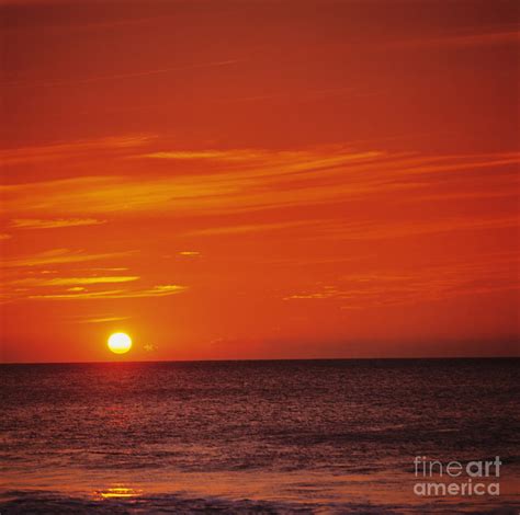 Orange Sunset Over Ocean Photograph By Kate Turning And Tom Gibson