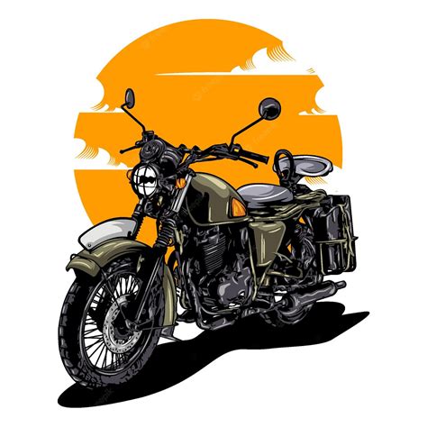 Premium Vector Vintage Retro Motorcycle Illustration