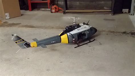 Uh 1 Huey Rc Helicopter Engine Test Runup For Sale Youtube