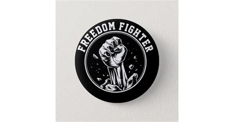 Freedom Fighter Fist Logo Products Pinback Button Zazzle