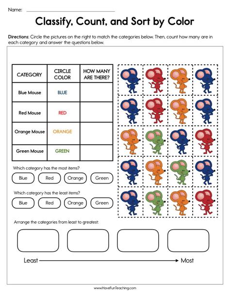 Resources Science Classification Worksheets