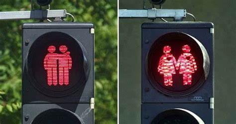Speeding Today Traffic Lights Featuring Same Sex Couples In Vienna