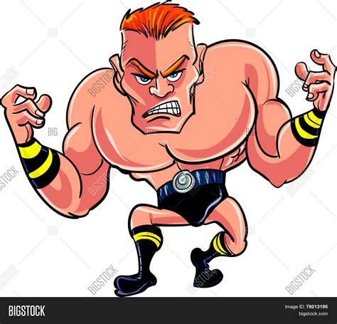 Cartoon Wrestler Vector And Photo Free Trial Bigstock