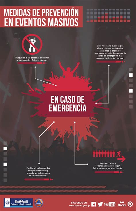 Como consecuencia de las medidas adoptadas, es bastante probable que se produzca una inestabilidad social en síntesis, se podría afirmar que el estado de emergencia se proclama para solucionar un problema de gran magnitud, pero la declaración de emergencia no está exenta de. Infografía "Medidas de prevención en eventos masivos (EN ...