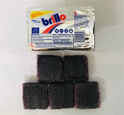 Brillo Multi Use Steel Wool Soap Pads Cleans To A Brilliant Shine Sc