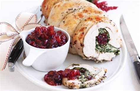 Turkey Roulade With Quinoa Cranberry And Pumpkin Seed Stuffing