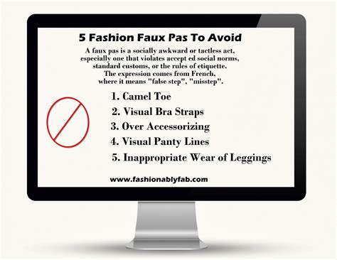 Fashionably Fabulous 5 Common Fashion Faux Pas