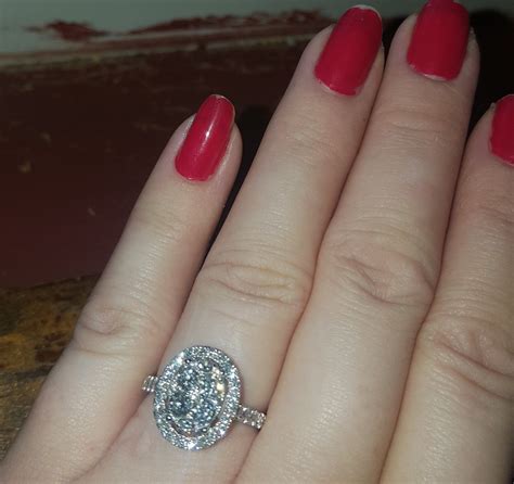 $500 to $1000 (7) results. My new #EngagementRing. 1.30 ct with 49 #diamonds in a #HaloSetting. Picture doesn't show its ...