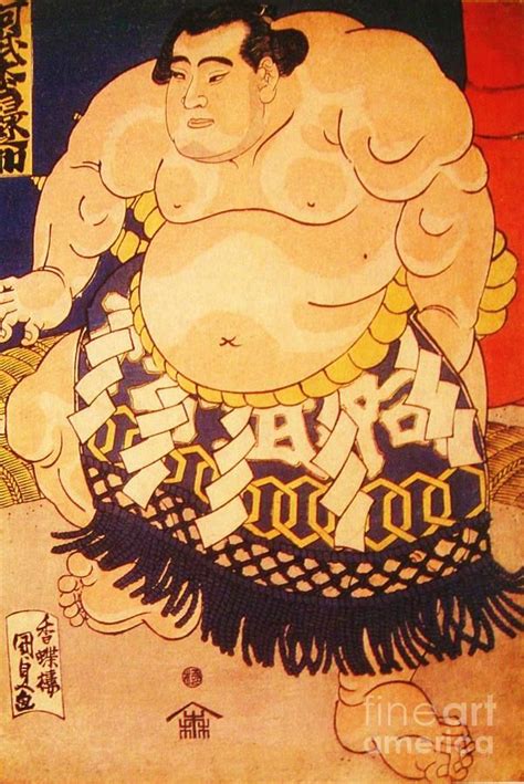 Sumo Wrestler Painting Japanese Art Japan Art Sumo Wrestler