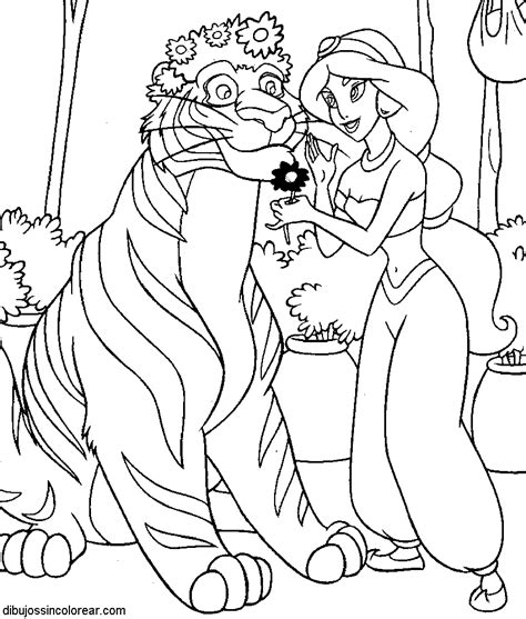 Dibujos Sin Colorear Dibujos De Jasmín Princesa Disney Para Colorear