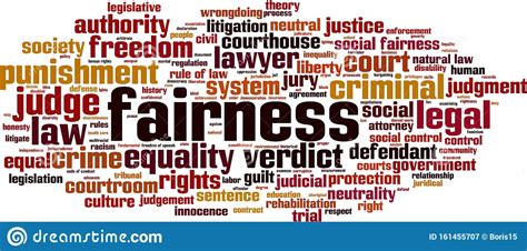 Fairness Word Cloud Stock Vector Illustration Of Judge 161455707