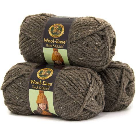 Lion Brand Yarn Wool Ease Thick And Quick Barley Classic Super Bulky