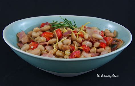 Cannellini Beans With Lemon Roasted Red Peppers And Bacon The