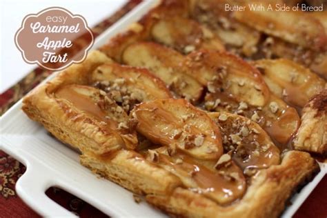 The finished products smelled fantastic and slid easily out of the pan when sliced to serve. EASY CARAMEL APPLE TART - Butter with a Side of Bread