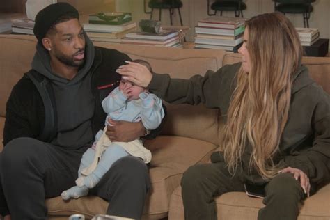 Khloé Kardashian and Tristan Thompson Give First Look at Baby Son s Face