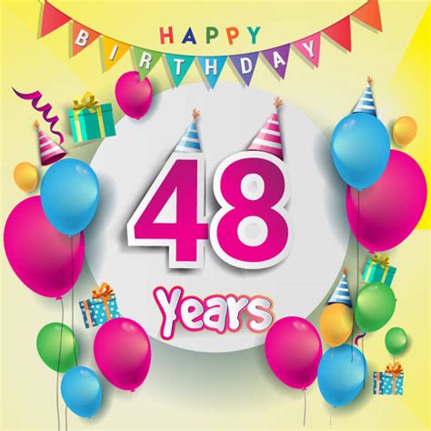 Happy 48th Birthday Backgrounds Stock Photos Pictures And Royalty Free