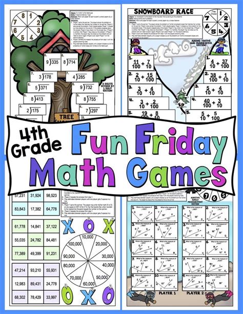 Math Learning Games For 4th Graders