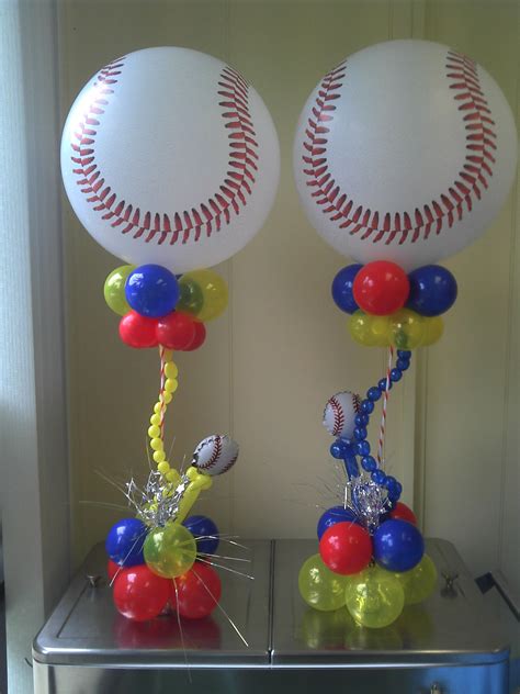 baseball centerpieces baseball theme party balloon centerpieces balloon decorations party