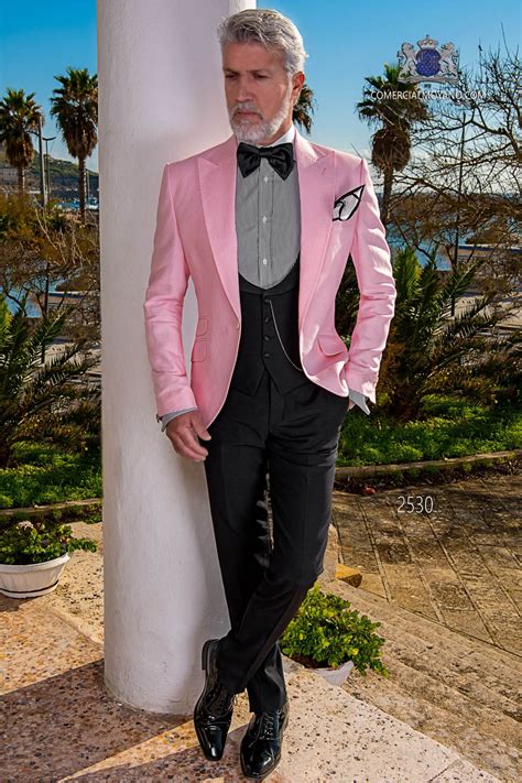 Bespoke Pure Linen Pink Suit Mario Moreno Moyano