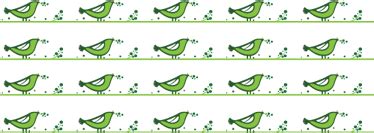 Green Birds Wall Borders Stickers Tenstickers