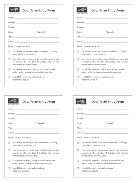 Prize Entry Form Template Fill Out And Sign Online Dochub