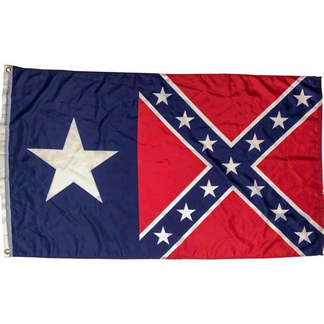 Texas Battle Flag Nylon Embroidered 3 X 5 Ft Tx Rebel Flags Tx