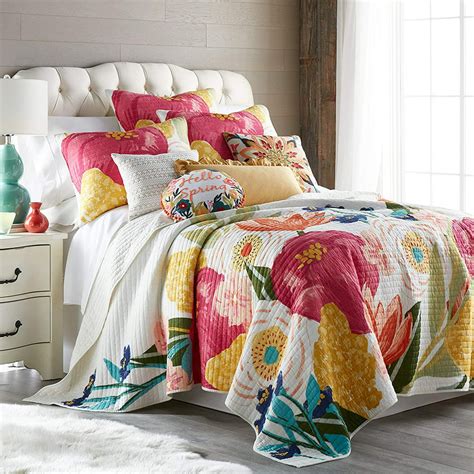 Levtex Home Grandiflora Quilt Set Fullqueen Quilt Two Standard