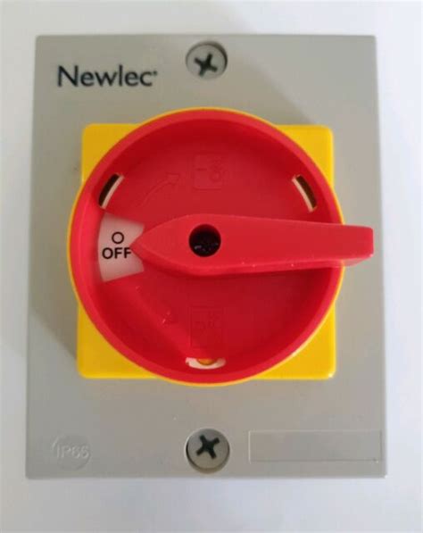 Newlec 20a 4 Pole Rotary Isolator Switch Enclosed Ip65 Rating Nlsw204pe