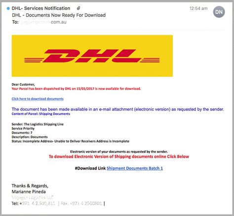 fake parcel email scam mimicking dhl does the rounds