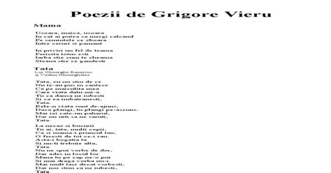 Poezii De Grigore Vieru Pdf Document