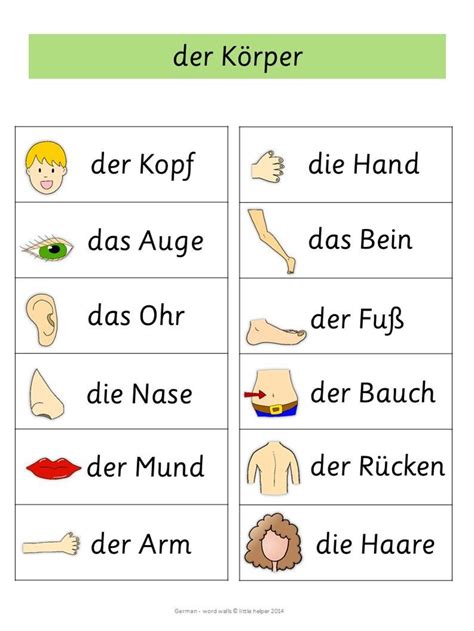 German Word Walls Basic Vocabulary Germanwords German Language