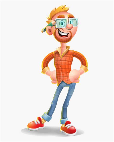 Casual Man With Glasses 3d Vector Cartoon Character Human Cartoon