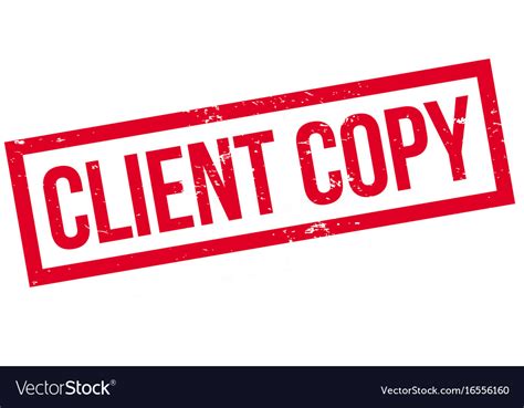 Client Copy Rubber Stamp Royalty Free Vector Image