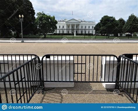 Security Barrers Outside White House June 2021 Editorial Stock Photo